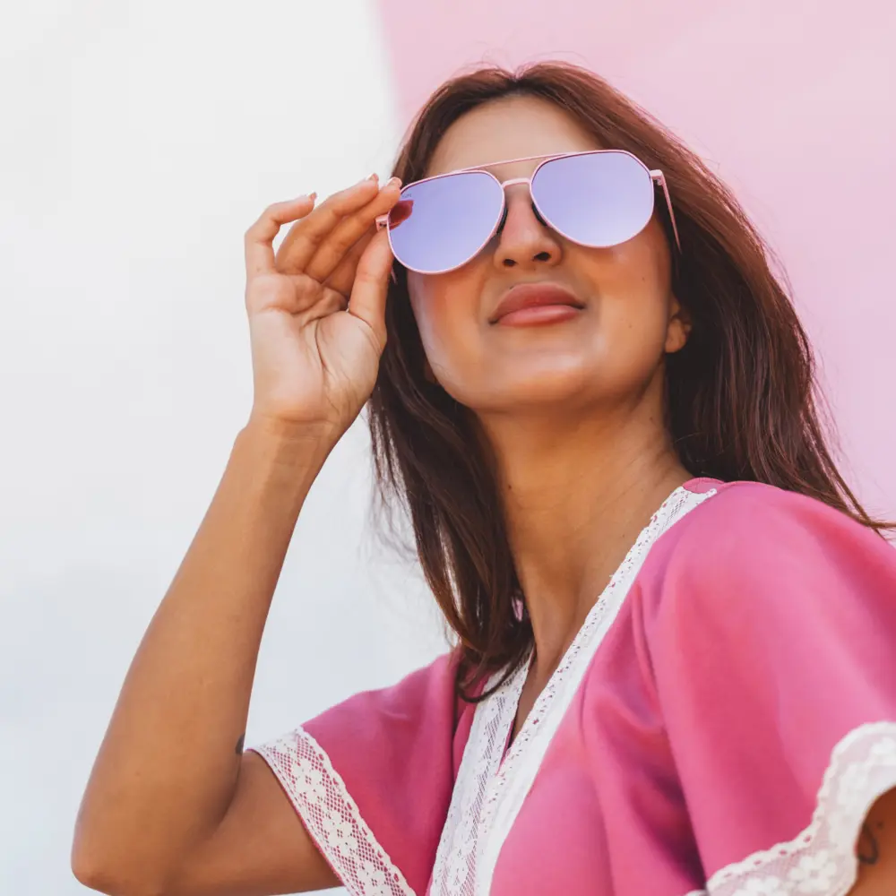 Tangle Free Aviator Hex - Rose Polarized - Image 5